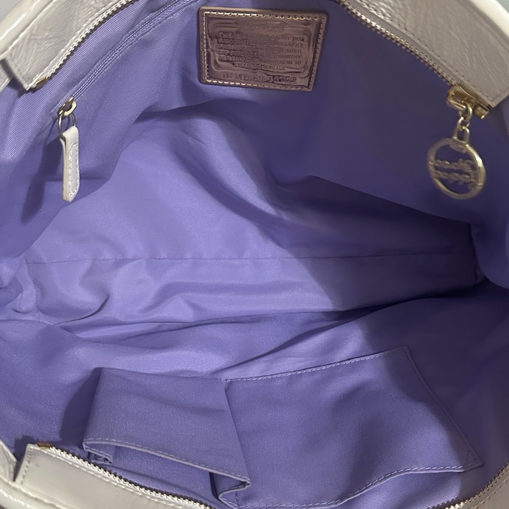 Coach Poppy Tan and White Women's tote Bag - Picture 6 of 12